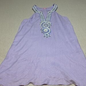 Lilly Pulitzer Lavender Beaded Embellished Neckline Dress